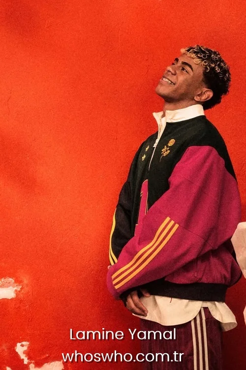 Portrait of Spanish footballer Lamine Yamal during a promotional photoshoot.