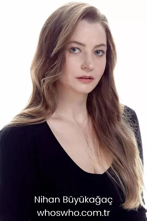Studio headshot of Turkish actress Nihan Büyükağaç.