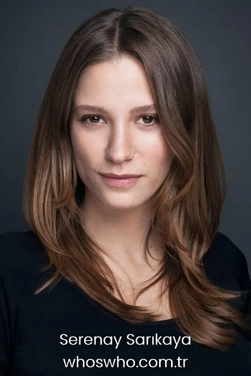 Serenay Sarikaya professional headshot portrait wearing a black shirt.