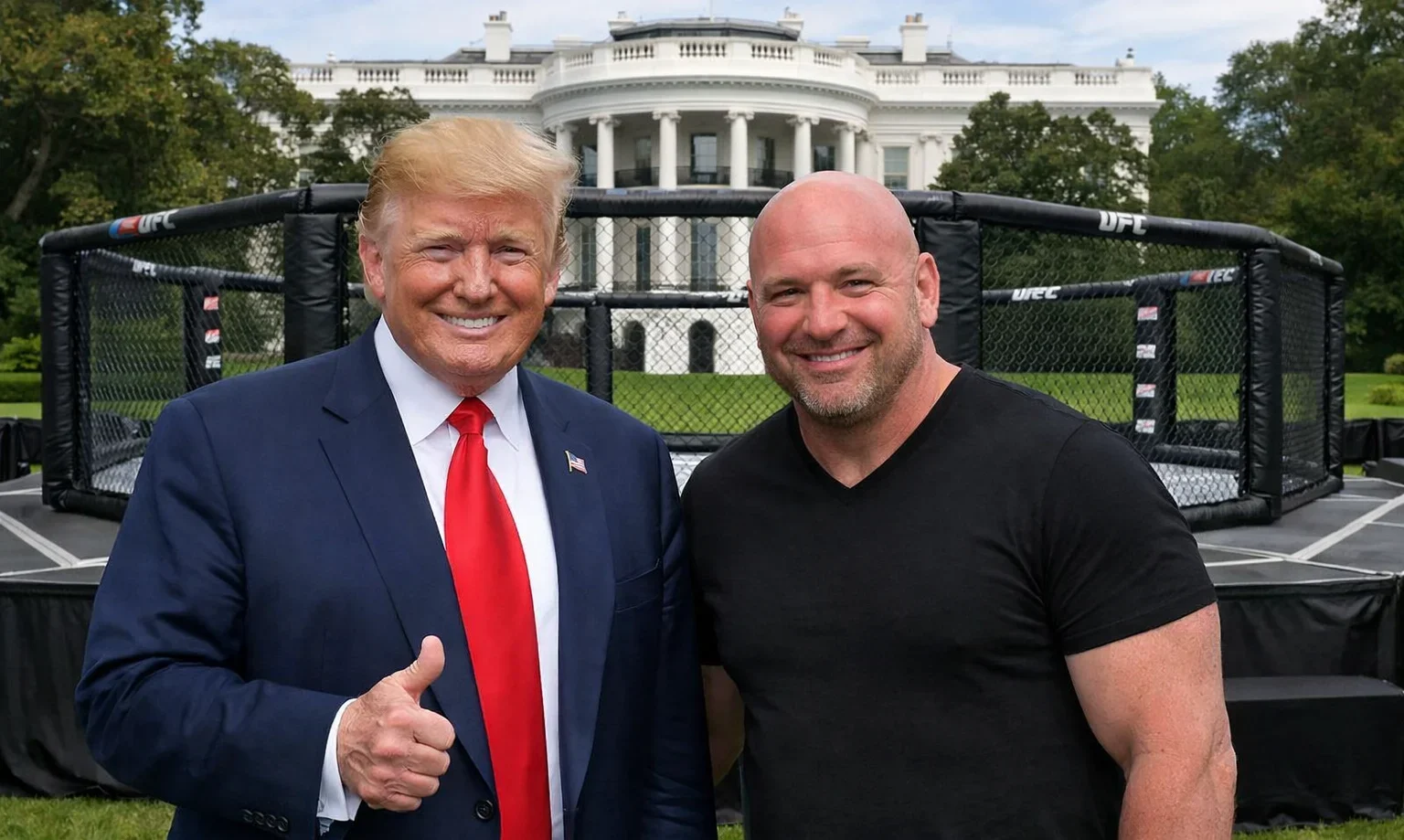 UFC Freedom 250: Donald Trump to Host Historic Cage Fight at the White House 1 UFC at white house. Donald Trump and Dana White