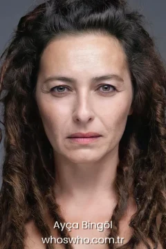 Ayça Bingöl height Ayça Bingöl professional studio headshot portrait with long curly hair.