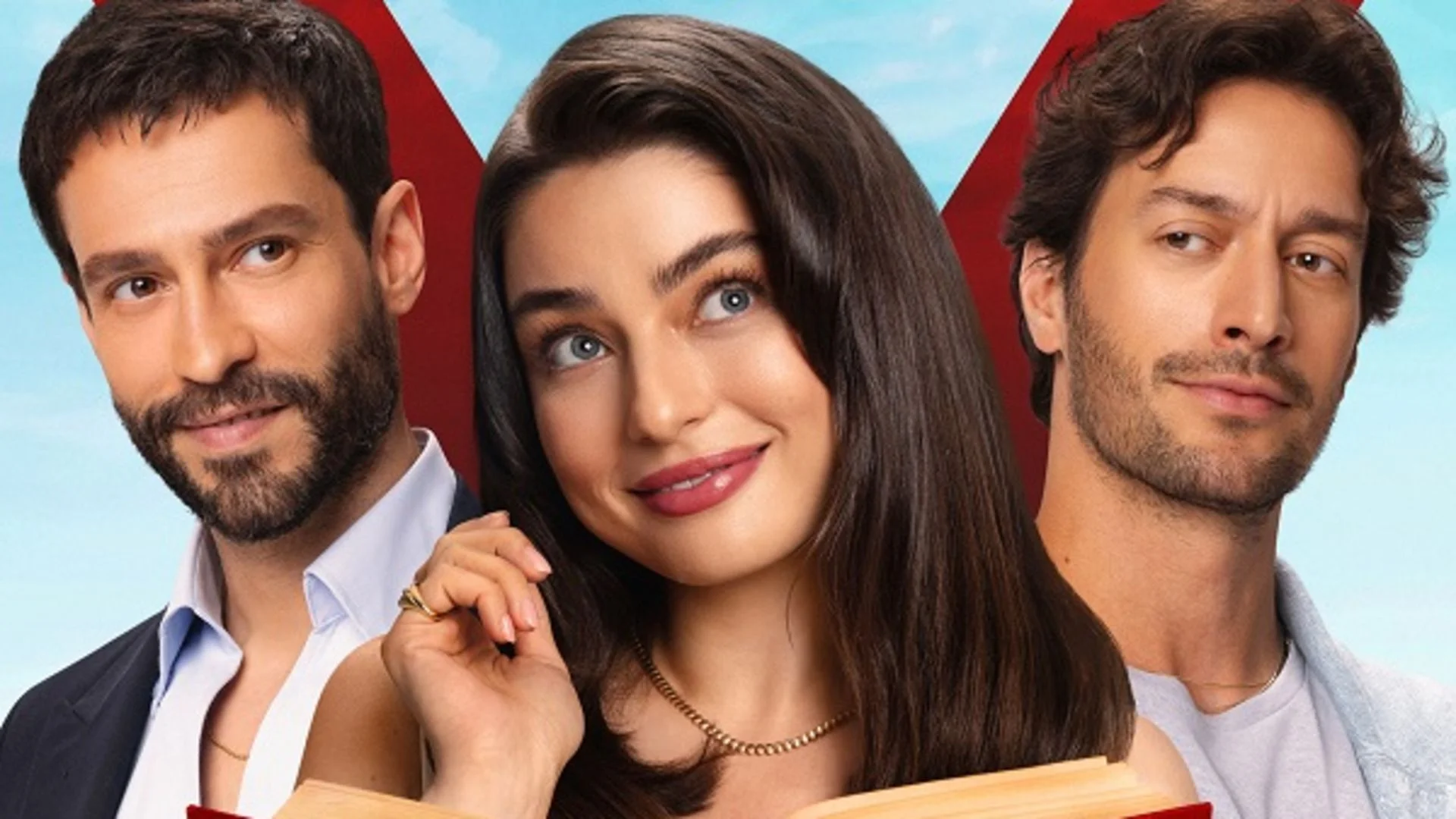 Muhtemel Aşk 1 Ayça Ayşin Turan as Defne, Ekin Koç as Kadir, and Feyyaz Şerifoğlu as Tolga in Muhtemel Aşk Show TV series poster