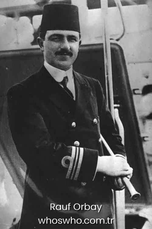 Ottoman naval commander Hüseyin Rauf Orbay wearing a fez and a dark uniform jacket with sleeve stripes.