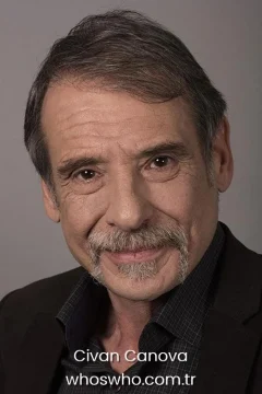 A professional portrait of Turkish actor and playwright Civan Canova for his official biography cover.