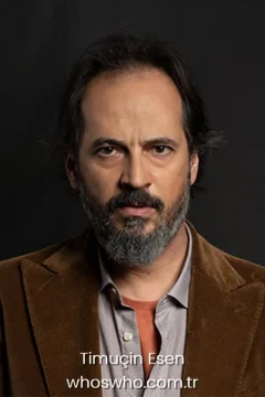 Timuçin Esen age Turkish actor Timucin Esen portrait wearing a brown corduroy jacket for his official biography profile cover.